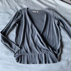 Long sleeve cross front shirt